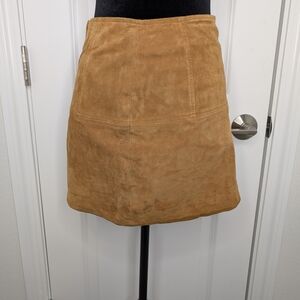 ASOS Camel Suede Mini Skirt